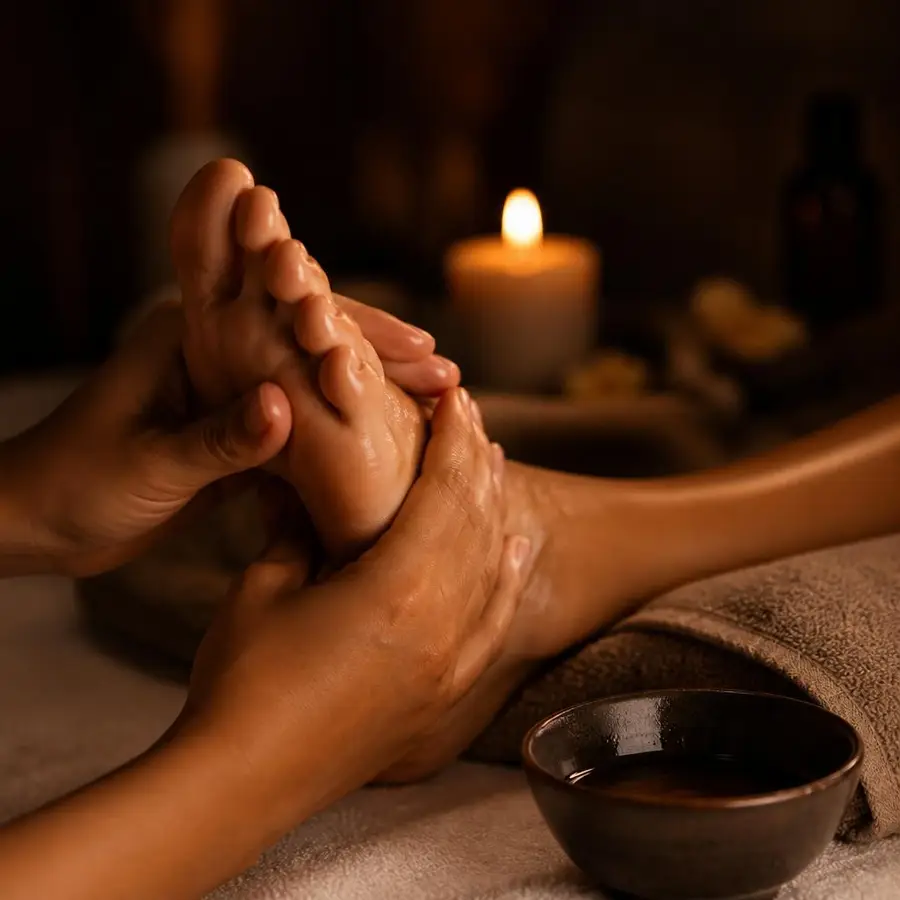 Reflexologia de pés e mãos